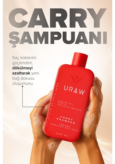 Uraw Carry Yoğun Saç Dökülmesine Karşı Bakım Şampuanı 400 ML