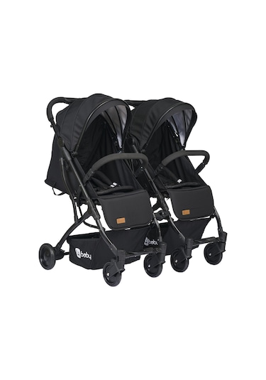 4 Baby Black İkiz Bebek Arabası Drone Sky Kabin  Sistem