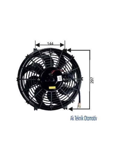 Fan Motoru 24V Universal Helix Pervaneli 11 Inch 504625313