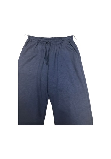 Kadın Beli Lastikli Cepli Paçası Pensli Spor Pantolon Gri