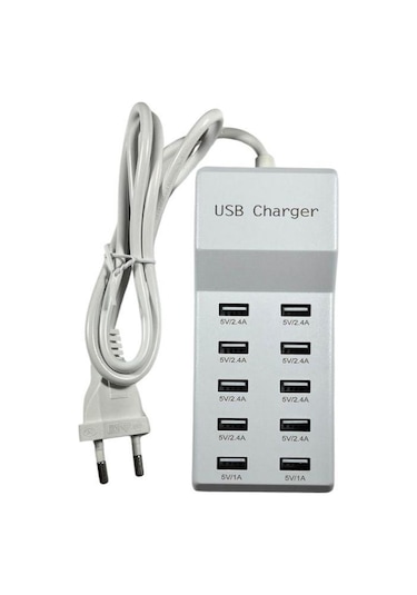 10 Port Çoklu Usb Şarj Devresi 1 Adet
