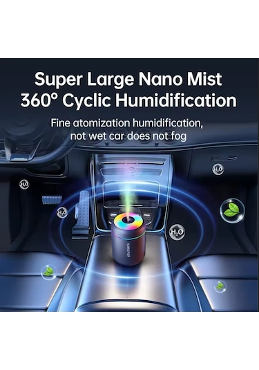 Rgb Siyah 180 Ml Usb Ultrasonik Ofis Oda Ve Araba Hava Nemlendirici Buhar Makinesi Aroma Difizörü
