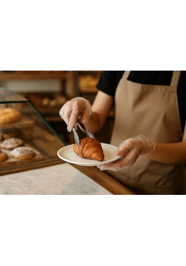 Pe Eldiven - Şeffaf Eldiven - Tek Kullanımlık Eldiven - Plastik Eldiven - 500 Adet 5 Paket