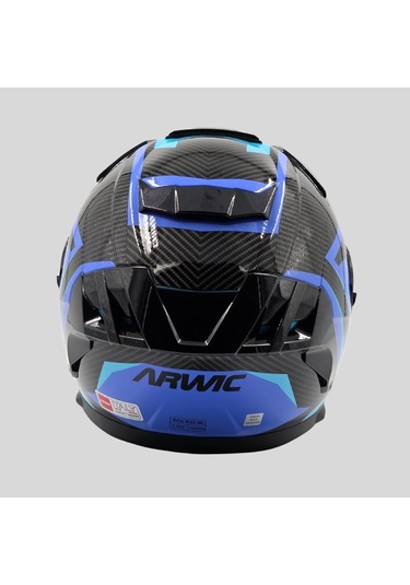 Arwic AR939 Carboneyte Ece-R 22.06 Full Face Motosiklet Kaskı Mavi