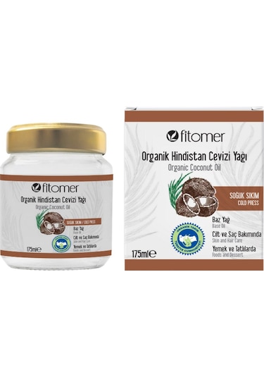 Organik Hindistan Cevizi Yağı 175 Ml Soğuk Sıkım