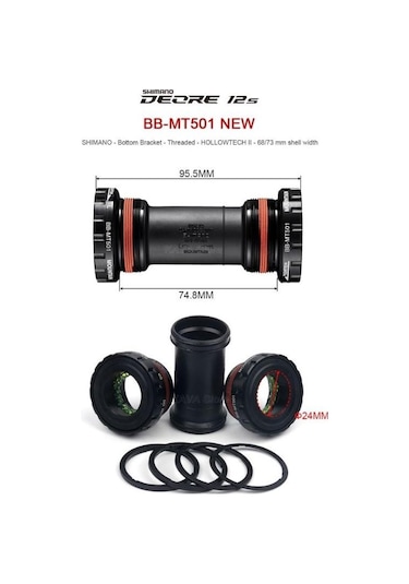 Shimano Bb-mt501 Hollowtech Iı Orta Göbek Mtb 68/73mm Shımano Deore Orta Göbek
