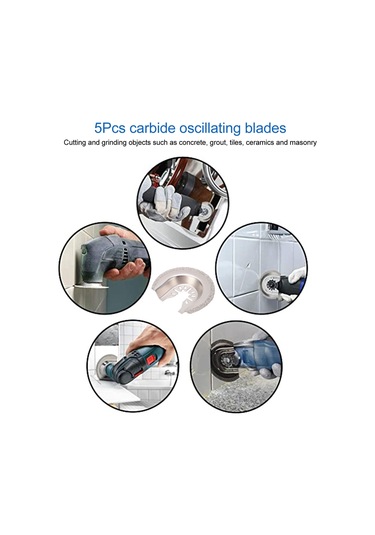 Ximistore9 5 Adet Elmas Karbür Osilatör Gergi Bladesi - Tuğla, Beton, Faience Ve Harç Taşlama İçin Dayanıklı Kesici Aparatlar