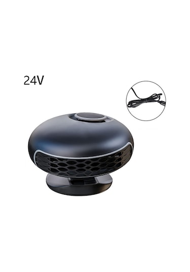 Yunboo 12v Siyah Araba Isıtıcı Ve Fan - 360 Döner - Hızlı Isı, Buğulama Ve Toz Kaldırma - Araç İçi Sıcaklık Kontrolü Yf-180