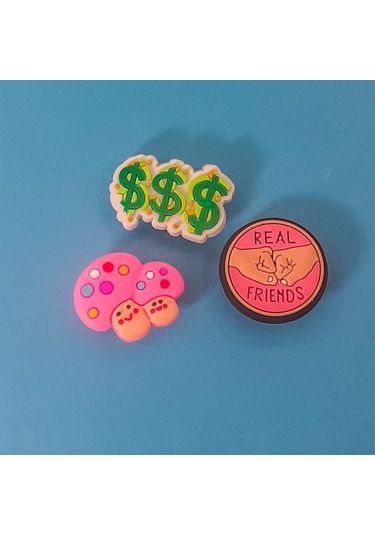 Crocs Jibbitz Terlik Süsü 3'lü Zengin Arkadaş Serisi