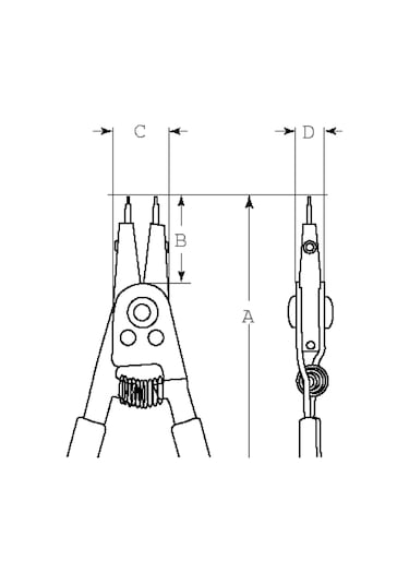 Bahco 2928-160 Kombine Iç Ve Dış Segman Pensesi