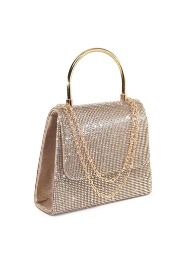 Gold Taşlı Abiye Çanta Altın Kadın Abiye Çanta Gold Abiye Çanta Davet Gece Clutch Çanta