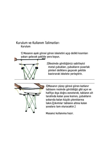Platan Table Ones-m Katlanır Kamp Masası Küçük Boy Som00005517 Çok Renkli