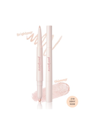 Çift Taraflı Işıltılı Kalem Far Perıpera Sugar Twinkle Duo Eye Stick 01 Dewy Nude 01