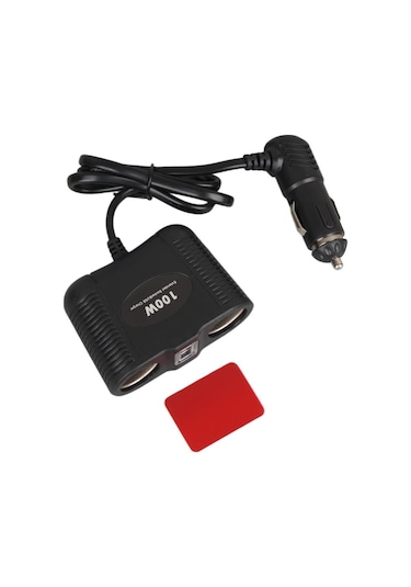 Olesson 1645 12-24v Tek Usb Girişli 100w 70cm Kablolu 2'li Araç Çakmak Çoklayıcı