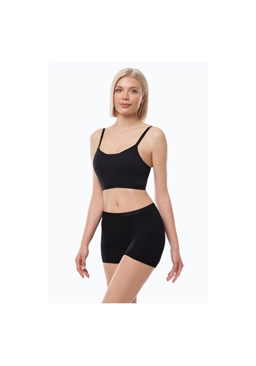 Malabadi Kadın Siyah İz Yapmayan Modal Yüksek Bel Boxer 108 Siyah