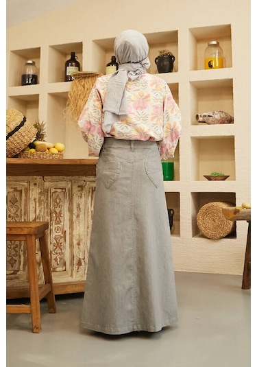 Neways 2269-Denim Etek Gri