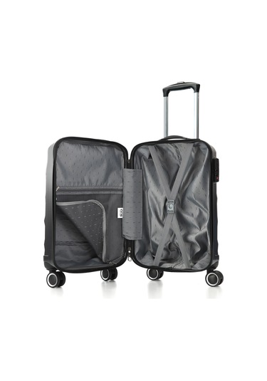Siyah-gri Ççs London 5226 Polikarbon 3 Lü Valiz Seti Gri - Siyah