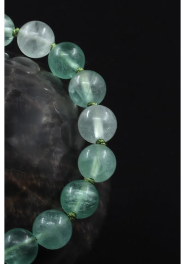 Alibaba Doğaltaş Florit Doğal Taş Makrome Örme Bileklik Çok Renkli