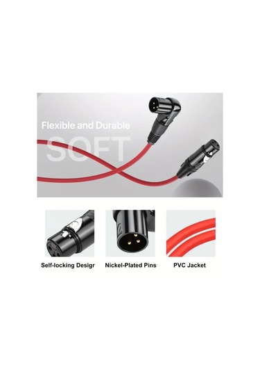 Motion003 Profesyonel Xlr Erkek Disi Ses Kablosu 2m Erkek Bukum Kadin Duz 3 Pimli Dengelemeli K