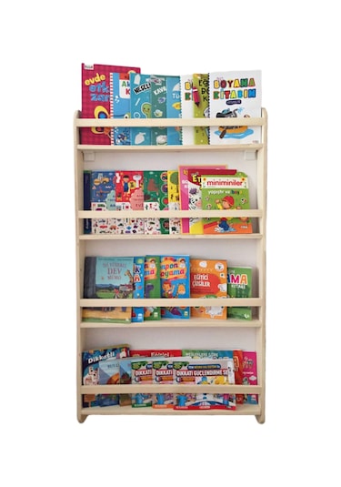 montessori ahşap kitaplık Ahşap