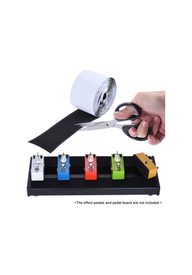Yaozixa Gitar Pedalı Sabitleme Bandı - 5cm Genişlik 2m Uzunluk, Güçlü Yapıştırıcı Arka Yüzeyli, 1 Set Kanca + Döngü