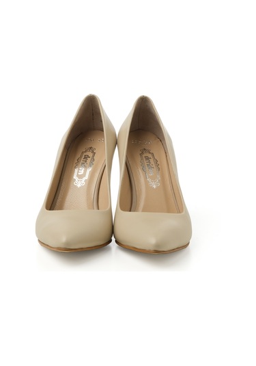 Topuklu/ Stiletto Kadın Rc-4002 Deriden Krem Krem