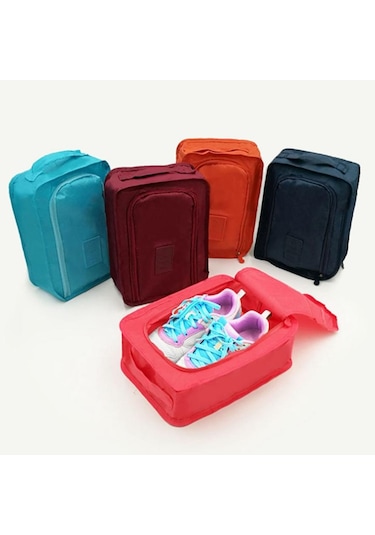 Lacivert Taşınabilir Katlanır Küçük Saklama Çantası Ayakkabı Saklama Çantası Çok Fonksiyonlu Plaj Seyahat Ayakkabı Çantası Lacivert