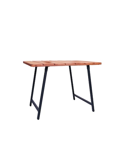 Alin Metal Katlanır Ahşap Kamp Ve Piknik Masası Kahverengi - Siyah