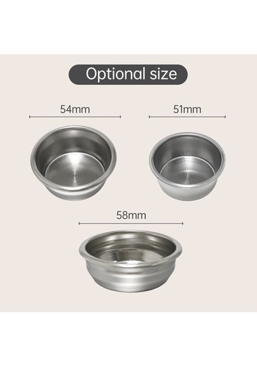 Pazly Kahve Fincanı Filtre Sepeti Paslanmaz Çelik Breville 58mm Gümüş Renk Gümüş