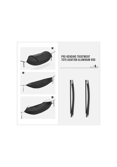 Naturehike Dc-c06 Flyingboat-02 3ın1 Cibinlikli Sivrisinek Önleyici Hamak Army Green Çok Renkli