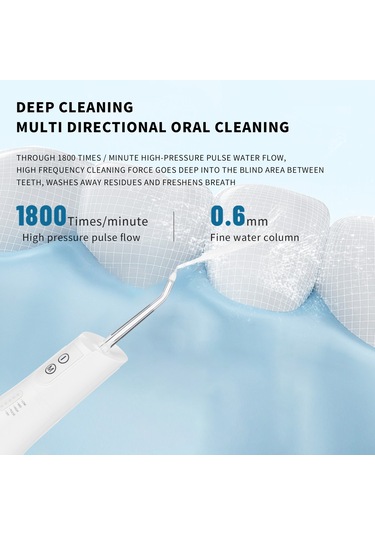 Suofeng Şarj Edilebilir Kablosuz Diş İrrigatörü - 5 Modlu, 400ml Su Tanklı, Ipx7 Su Geçirmez, Seyahat Dostu