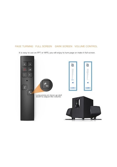 Novahub Kablosuz Sunum Kalemi - Ppt Kontrol, 50m Menzil, Şarj Edilebilir