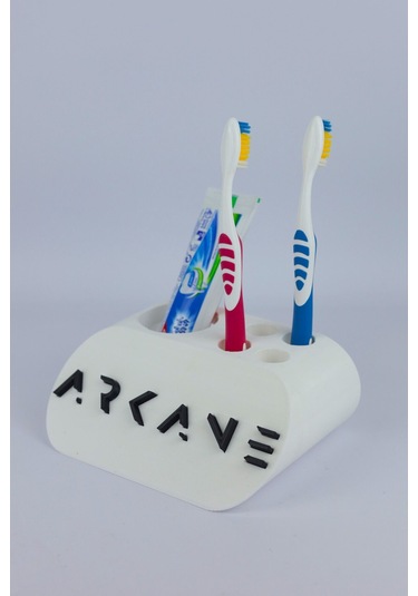 Arcane - Dekoratif Diş Fırçalık Beyaz