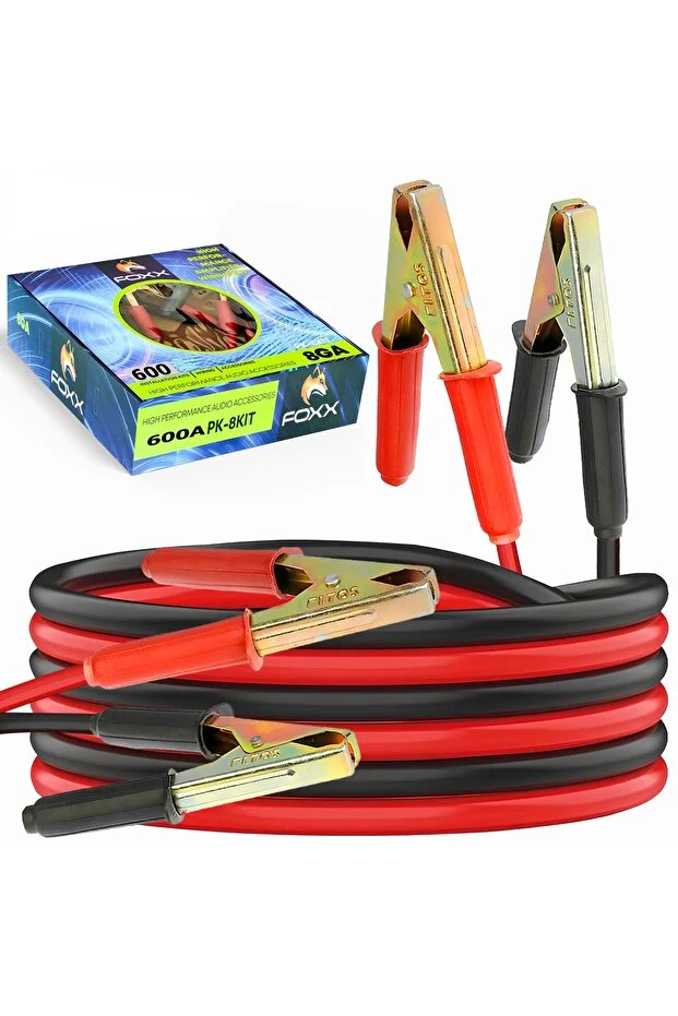 Akü Takviye Kablosu 600 Amper 1.8mt 315tel Power Foxx 600.a