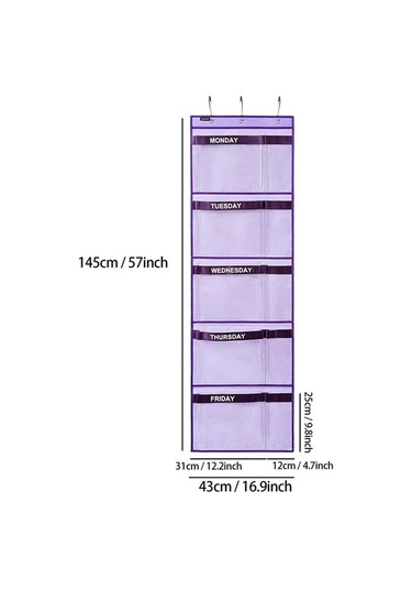 Trendooze Duvara Monte Çanta Tutucu Askı Çantası Mor Takma Sistemli Mor