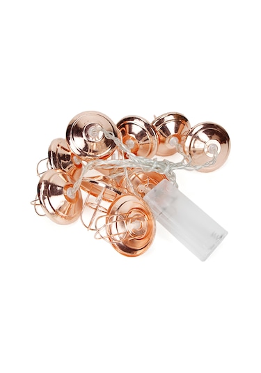 Dianziye Gümüş Pembe Led Süper Işık Zinciri 2 Metre 10 Işıklı Isınma Işığı Led+bakır Malzeme