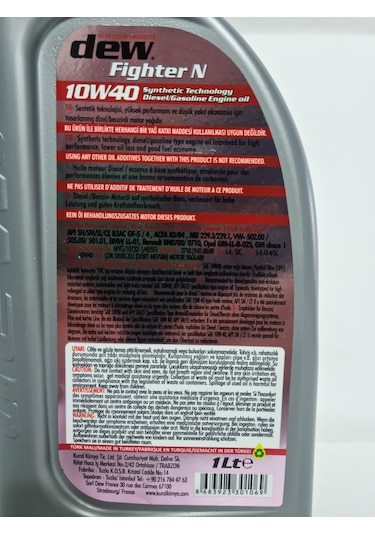 Dew Fighter N 10W-40 Motor Yağı 1 L