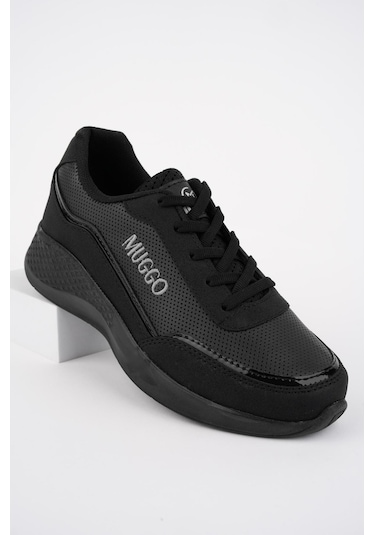 Muggo Happy Garantili Kadın Ortopedik Günlük Bağcıklı Şık Rahat Sneaker Spor Ayakkabı 001