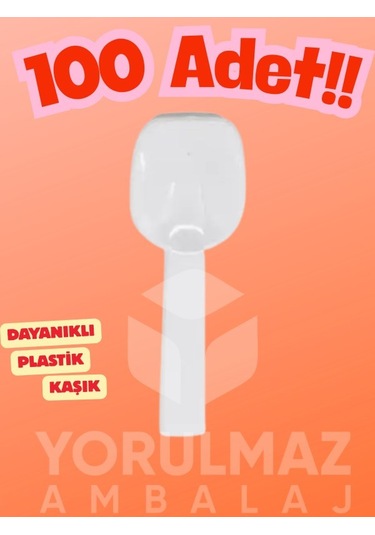 Plastik Panda Tatlı Kaşık 100 Adet Tek Kullanımlık Eğlenceli Parti Kaşığı Renkli