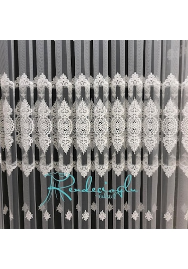 Tül Perde Brillant Gülşah Desen Yeni Sezon Tül Perde Ekru