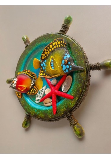 Deniz Temalı Dekorasyon İçin Eşsiz Dümen Ve Zarif Balık Süsü