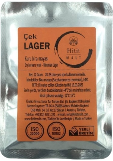 Hitit Malt Çek Lager Kuru Bira Mayası 12 G