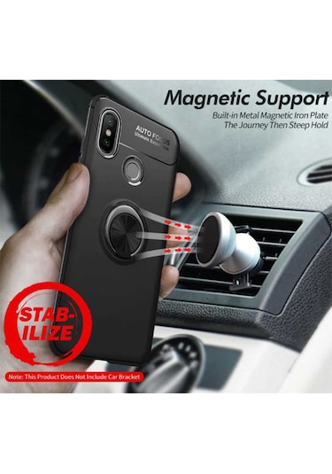Xiaomi Redmi Note 7 Kilif Yüzüklü Magnetli Ravel Case 389753336