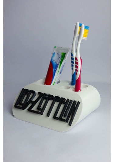 Led Zeppelin - Dekoratif Diş Fırçalık Beyaz
