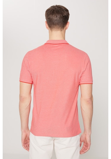 Ac&Co / Altınyıldız Classics 4A4820200047Ncbl Düğmeli Polo Yaka Cepsiz Slim Fit Erkek Tişört Narçiçeği - Beyaz