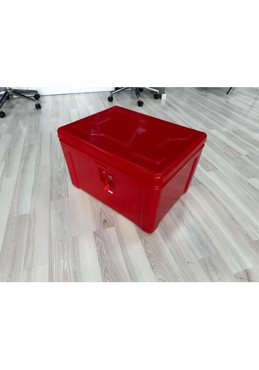 Motosiklet Pizza Servis Çantası Köşeli Kilitli Turuncu 90 Litre Turuncu