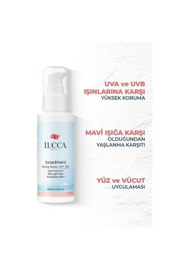 Lucca Beauty Solarshield Güneş Kremi SPF50+ 100 ML