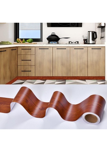 10m/rulo Pencere Eşiği Bel Hattı Duvar Kağıdı Kapı Çerçevesi Kılavuz Çizgisi Ev Dekorasyonu Süpürgelik Çizgisi Koyu Kahverengi