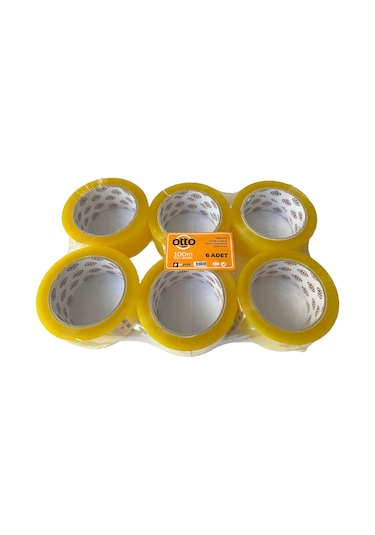 Otto Bant Şeffaf Koli Bandı Bantı / 45 Mm X 100 Metre / 6 Adetlik 3 Paket 30