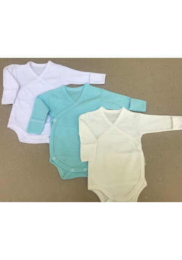 Özdemirlitekstil Bebelino Çıtçıtlı Badi Kruvaze ( 3 Lü Paket) Çok Renkli